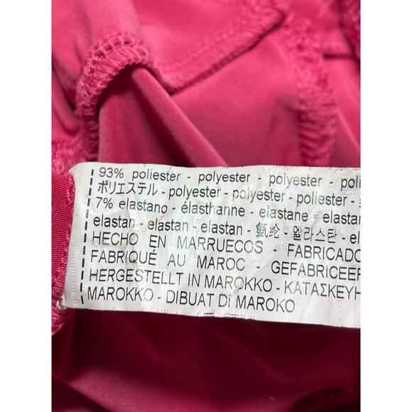 ZARA Pink Draped Long Sleeve Crew Neck Fitted Bodycon One Piece Bodysuit Top M - Picture 4 of 4